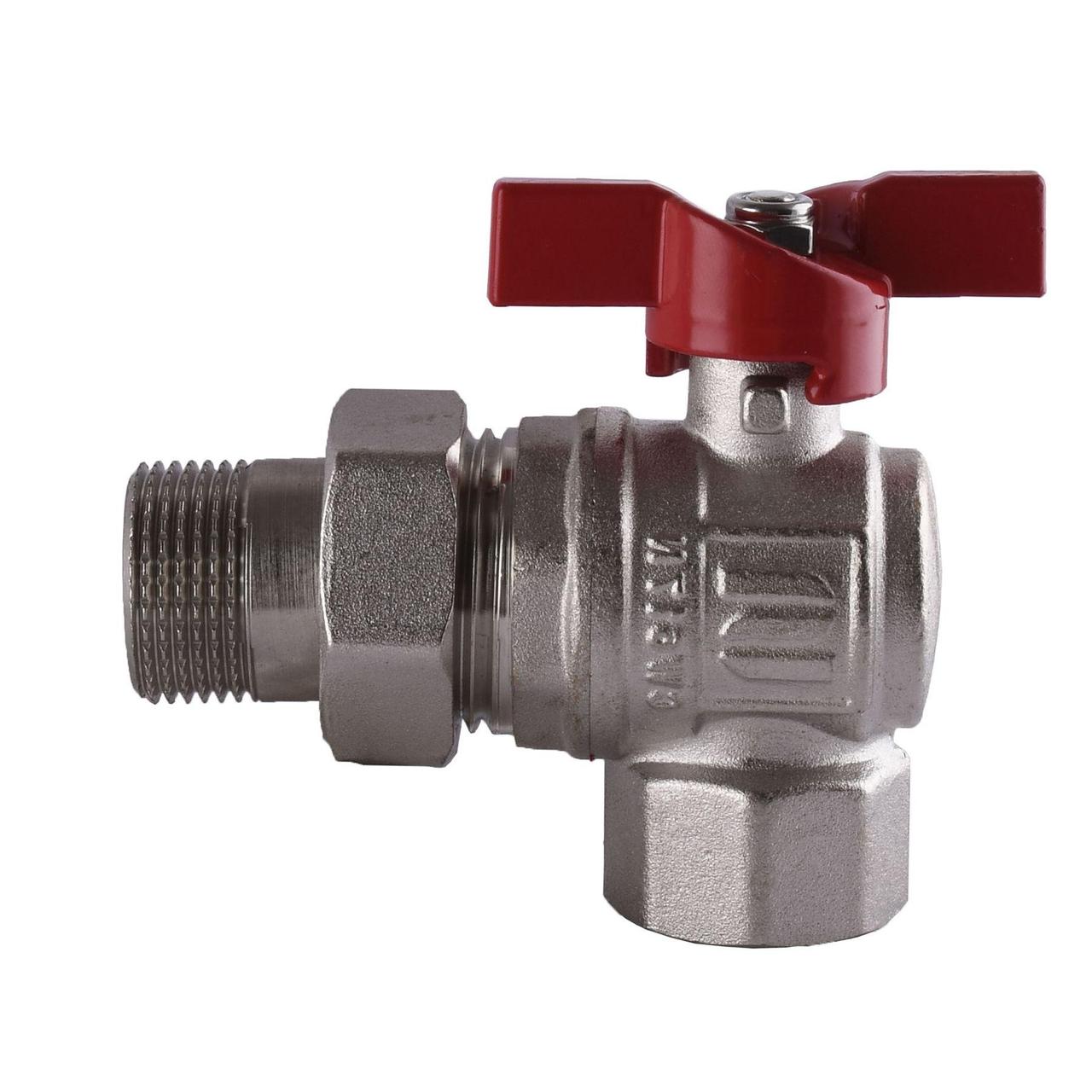 Кран кульовий кутовий з американкою SELBA 3/4" SL1543