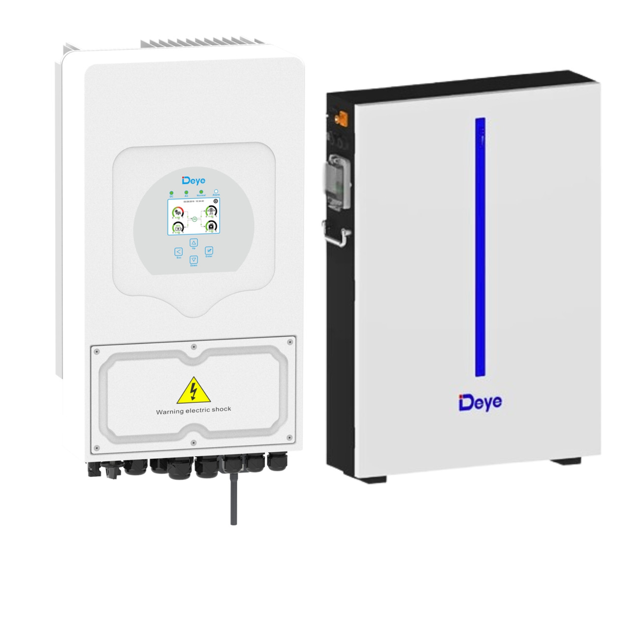 Комплект резервного живлення з  інвертором Deye SUN-5K-SG03LP1-EU та акумулятором Deye RW-M6.1-B, фото 1