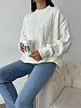 Туніка, светр подовжений жіночий білий. One Size, фото 2
