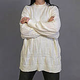 Туніка, светр подовжений жіночий білий. One Size, фото 8