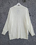 Туніка, светр подовжений жіночий білий. One Size, фото 10
