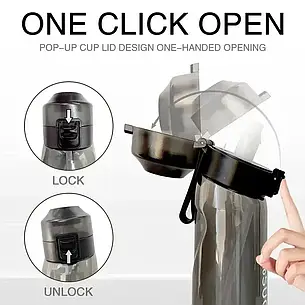 Пляшка ароматична спортивна для води Air Up Bottle 650 мл + 2 капсули Чорний, фото 3