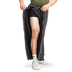 Адаптивні спортивні штани під гіпс трикотаж антрацит