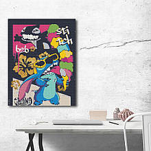 Алмазна мозайка 40*50 "Стич в окулярах" NoOD3423, Оригамі