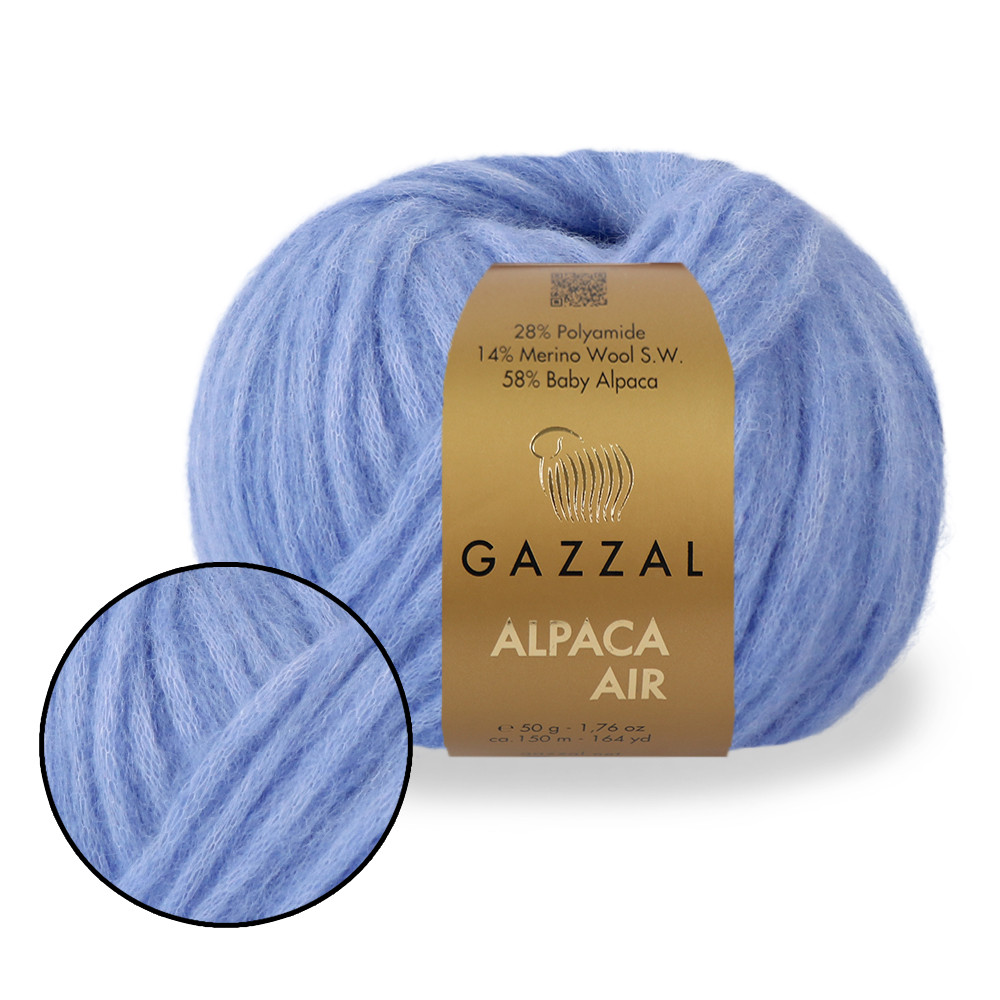 Gazzal Alpaca Air, Блакитний №102, фото 1