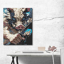 Алмазна мозайка 40*50 "Анімі. Меч розсікувальний демонів: Іноске Хабіра" NoOD31360, Оригамі