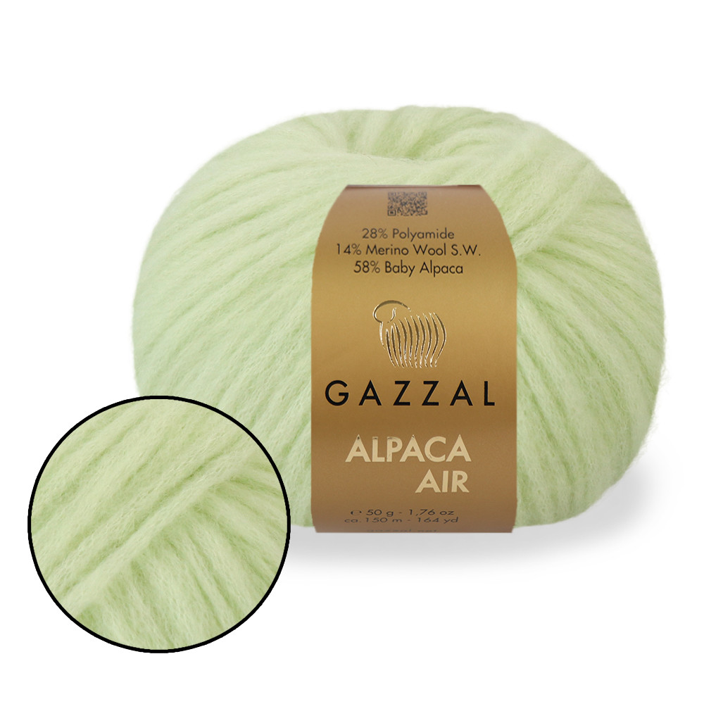 Gazzal Alpaca Air, Світло-салатовий №100, фото 1