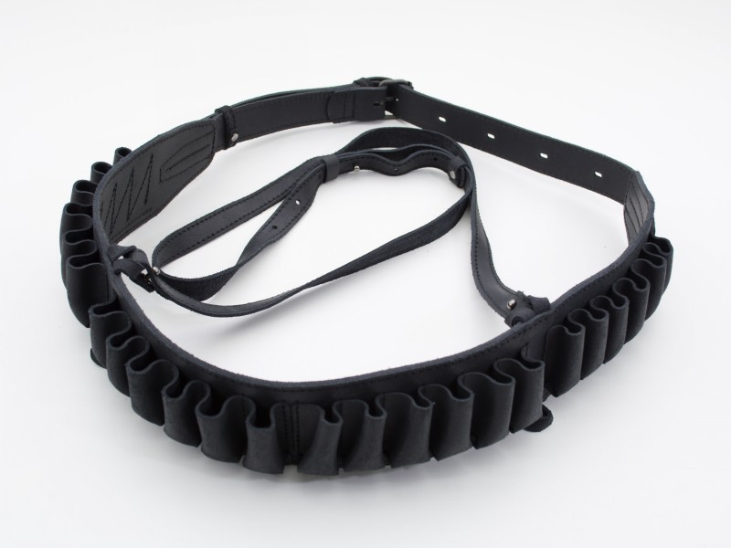 Патронташ шкіряний відкритий на 24 патрони Ретро