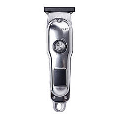 Машинка для стрижки волосся акумуляторна Sokany 1200 mAh 5 Вт професійна з 3 насадками Срібляста Lugi