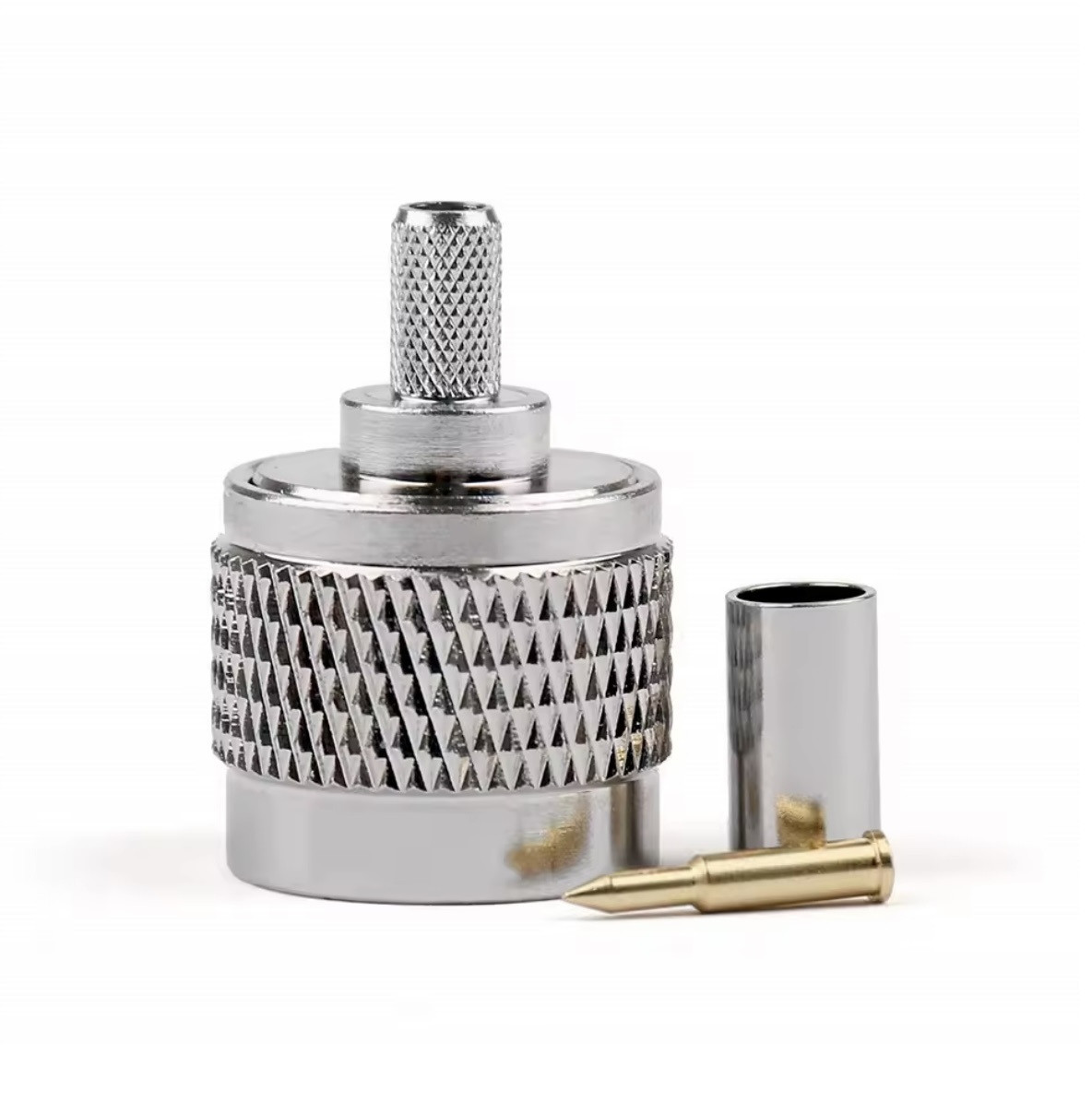 Конектор N-type Male to LMR-195, RG58, RG142, RG223 під обжимку (для коаксіального кабеля)