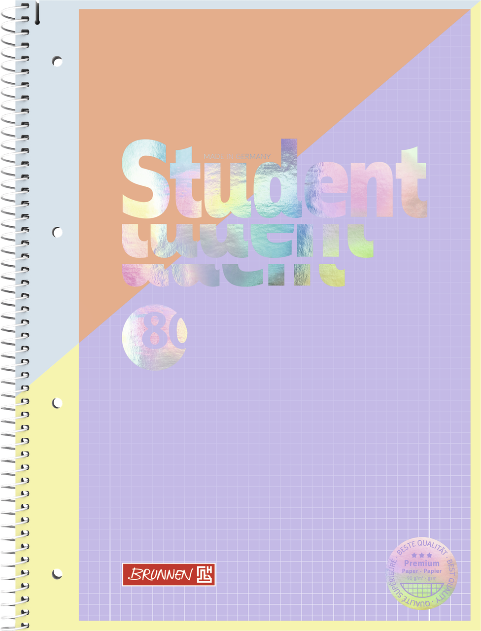 Зошит коледж-блок Brunnen А4 на спіралі в клітину 80 аркушів 90 г/м² Intoxicate 106792869