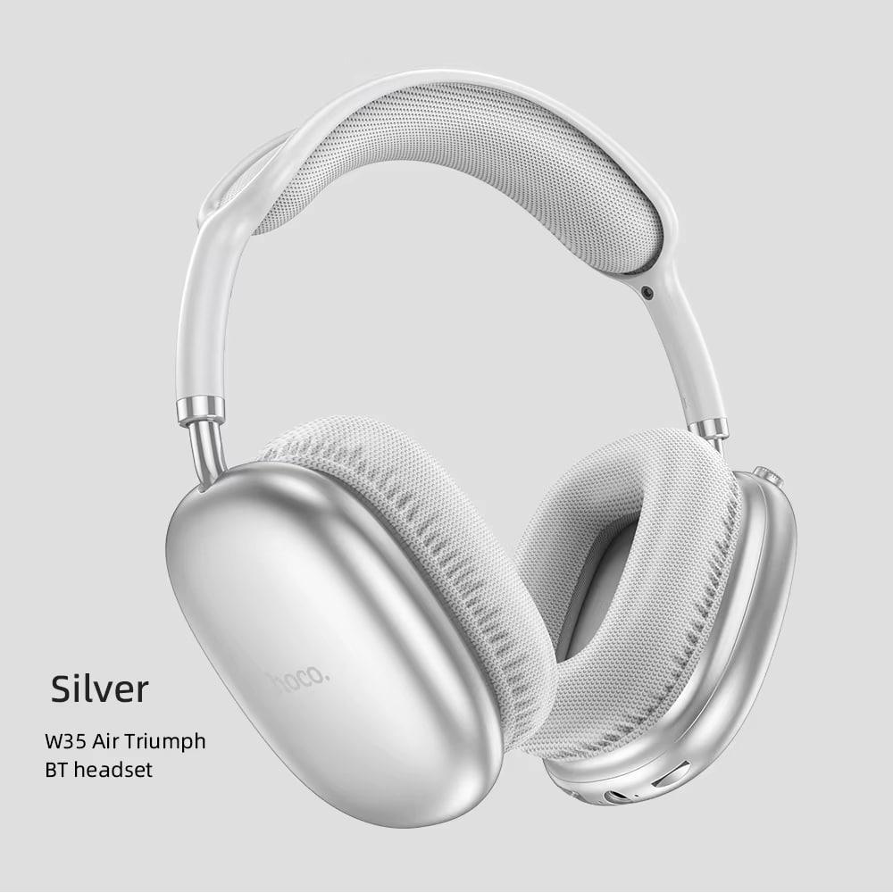 Бездротові накладні навушники з мікрофоном HOCO W35 Air (Bluetooth 5.3) Silver