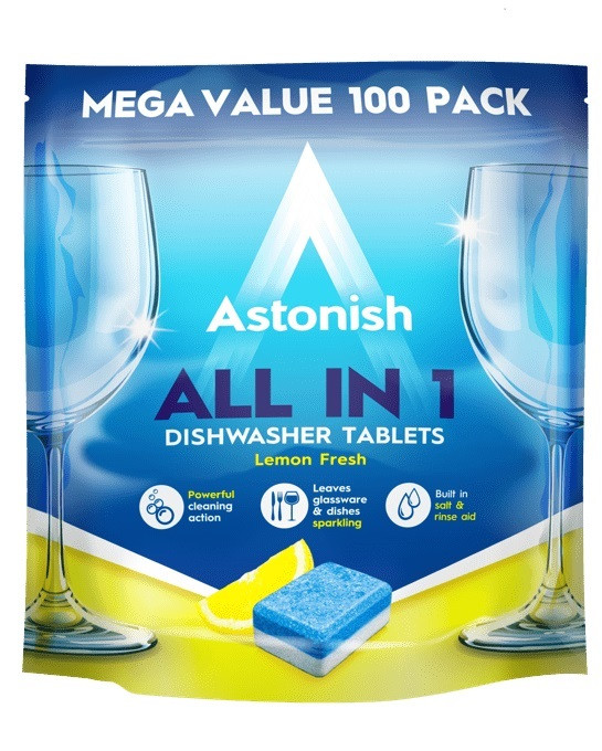Таблетки для посудомийних машин Astonish All-In-1 100шт