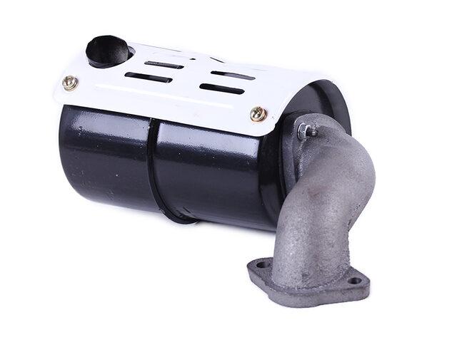 Глушник із коліном (під 2 отвори) - 195N YBX, фото 1