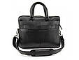 Ділова класична чоловіча сумка для планшета, ноутбука та документів з натуральної шкіри, фото 2
