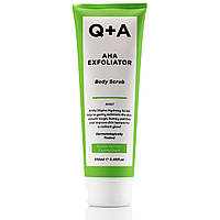Скраб для тіла з АНА-кислотами з ванілью та кокосом, Body Scrub AHA Exfoliator, Q+A, 250 ml