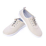 Жіночі шкіряні кеди Tellus 72-05BE Бежеві, фото 2