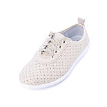 Жіночі шкіряні кеди Tellus 72-05BE Бежеві, фото 8