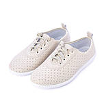 Жіночі шкіряні кеди Tellus 72-05BE Бежеві, фото 4