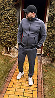 Спортивний чоловічий костюм двонитка, кофта на змійці та штани S M L XL XXL