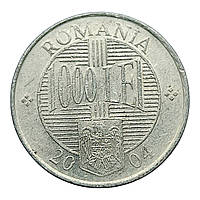 Румунія 1000 леїв, 2004 Монетне співвідношення аверс/реверс (180°)