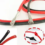 Дріт гнучкий у силіконовій ізоляції 12AWG з мідною жилою 600 В 4.5 мм 100 м, чорний, Кабель силіконовий 12AWG вискотемпературний, фото 4