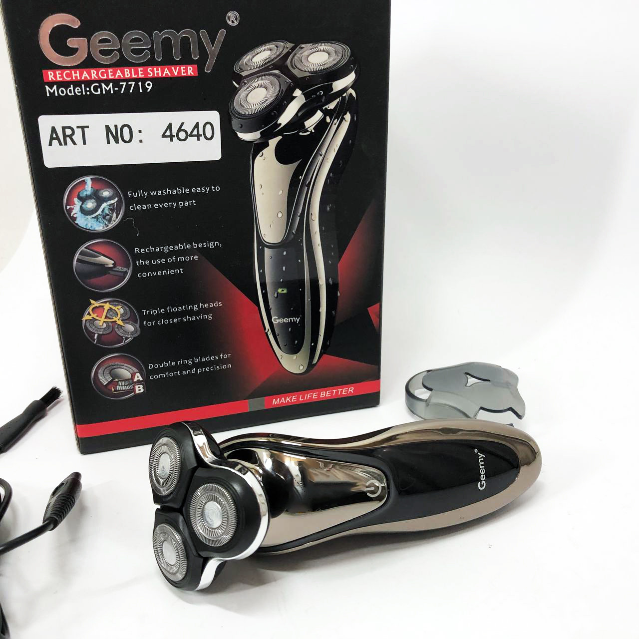 Електробритва Gemei GM-7719 Акумуляторна Електрична Бритва, фото 1