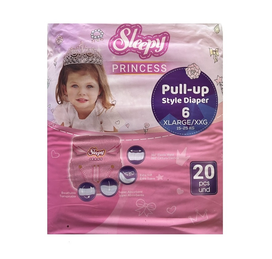 Підгузки дитячі Sleepy Princes Trainig Maxi XL-6 (15-25 кг) 20 шт, фото 1