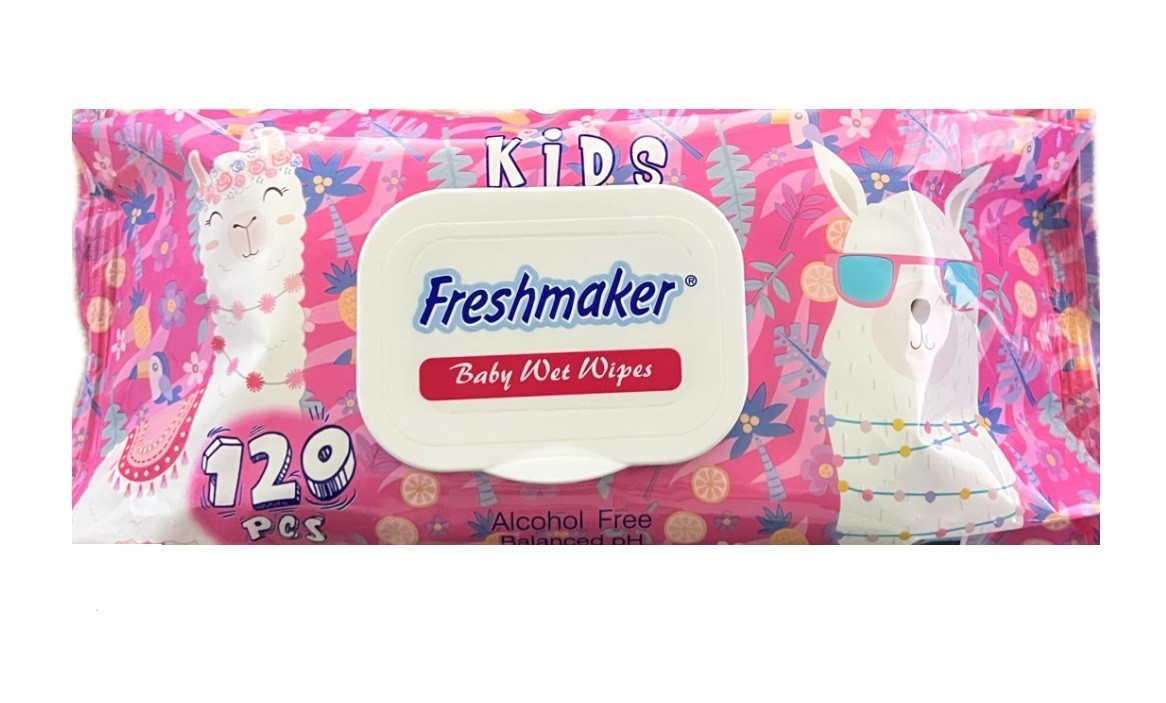Вологі серветки для дітей Freshmaker KIDS 120 шт, фото 1