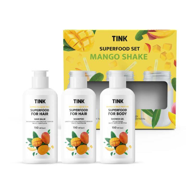 Подарунковий набір косметики для волосся й тіла Tink Superfood Set Mango Shake, 3 продукти, фото 1