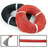 Дріт силіконовий 12 awg 100 м 4.5 мм багатожильний мідний дріт для монтажу в силіконовій ізоляції чорний, фото 2