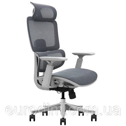 Крісло поворотне WALTER сіра сітка/сірий каркас, фото 1