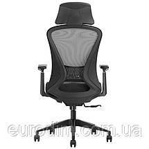 Крісло поворотне MAGNUS LUX чорна тканина/чорний каркас, фото 2