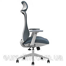 Крісло поворотне MAGNUS LUX темно-сіра тканина/сірий каркас, фото 2