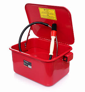 Мийка для майстерні Kraft&Dele KD424 з насосом, гнучким шлангом, об'єм 13 л, циркуляційна система, сталь, 3,5 л/хв, 230V, 35°C