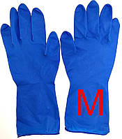 Рукавички латексні сині розмір M (7-8) 25пар Міцні, захисні.