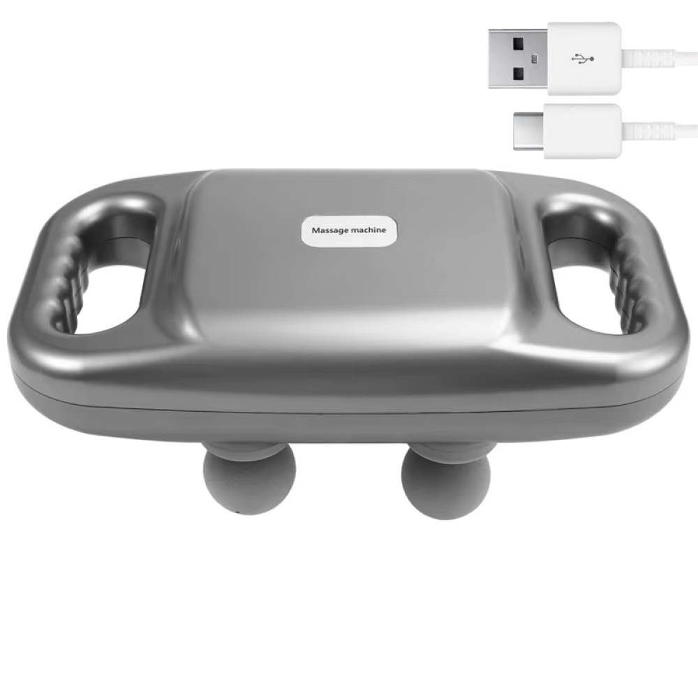 Перкусійний масажер для тіла, 4 головок, від USB, YCY -1601 / Масажер для спини / Вібромасажер, фото 1