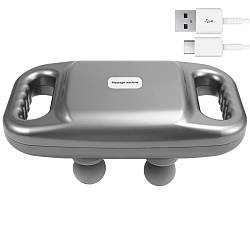 Перкусійний масажер для тіла, 4 головок, від USB, YCY -1601 / Масажер для спини / Вібромасажер