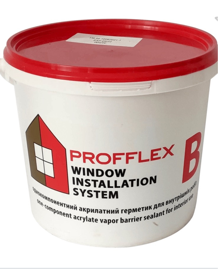 Герметик паста PROFFLEX B Soudal білий для внутрішніх робіт (для вікон і дверей, для фасадних робіт) 7 кг