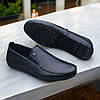 Чоловічі шкіряні мокасини, туфлі чорні з натуральної шкіри на весну осінь чорного кольору для чоловіків, розмір 40 41 42 43 44 45, фото 3
