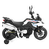 Дитячий мотоцикл на акумуляторі BMW F850 GS, 12В/7Аг, 3-6 км/год, для дітей 3-8 років, світлові ефекти, фото 2