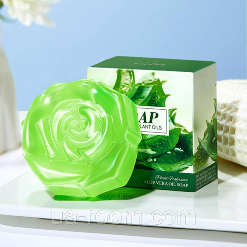 Парфюмированное натуральное мыло Sadoer Aloe Oil Soap, 100 г.