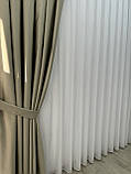 Однотонна штора блекаут (Blackout) Колір: сіро-бежевий, фото 6