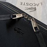 Чоловіча брендова сумка через плече Lacoste (2028) чорна, фото 7