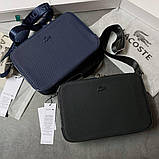 Чоловіча брендова сумка через плече Lacoste (2028) чорна, фото 9