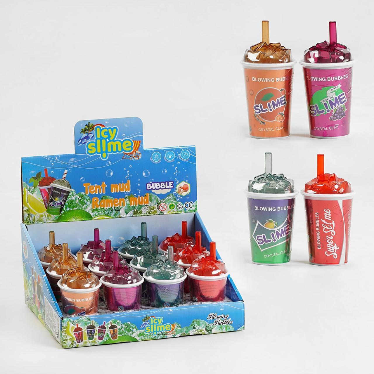 Лизун M 47704 "Склянка з напоєм", з блискітками