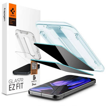 Захисне скло Spigen для Google Pixel 10 Pro XL/ 9 Pro XL - EZ FIT GLAS.tR Privacy (2 шт), Антишпигун (AGL09313)