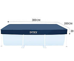 Intex 28038, тент для прямокутного басейну, 300х200 см