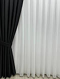 Однотонна штора блекаут (Blackout) Колір: чорний, фото 3