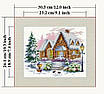 Набір для вишивання за нанесеною на канву схемою "Winter House". AIDA 14CT printed , 30*26 см, фото 4